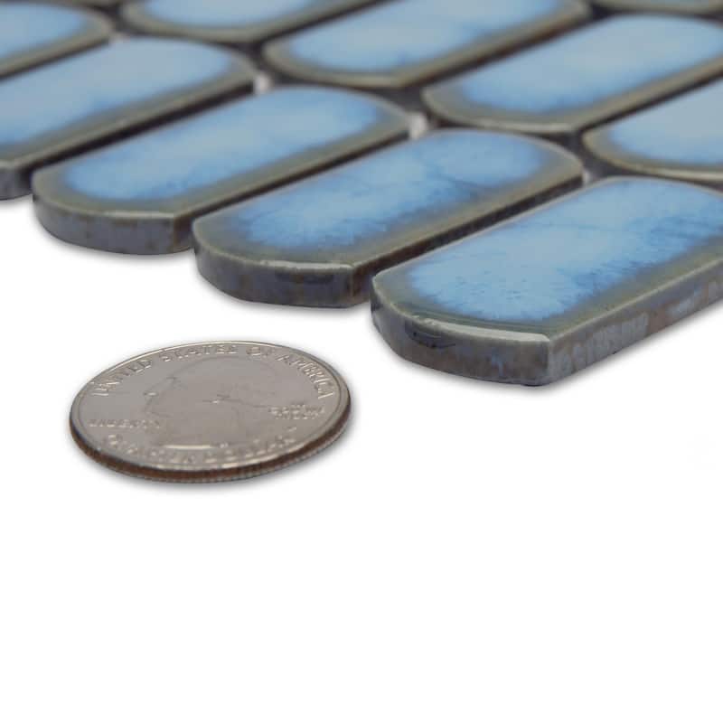 Merola Tile Hudson Capsule Marine 12-1/4" x 13-1/8" Porcelain Mosaic Floor and Wall Tile