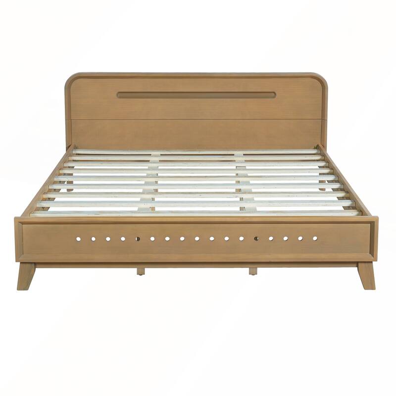 Pine Solid Wood Bed with Timeless Design Easy Assemble