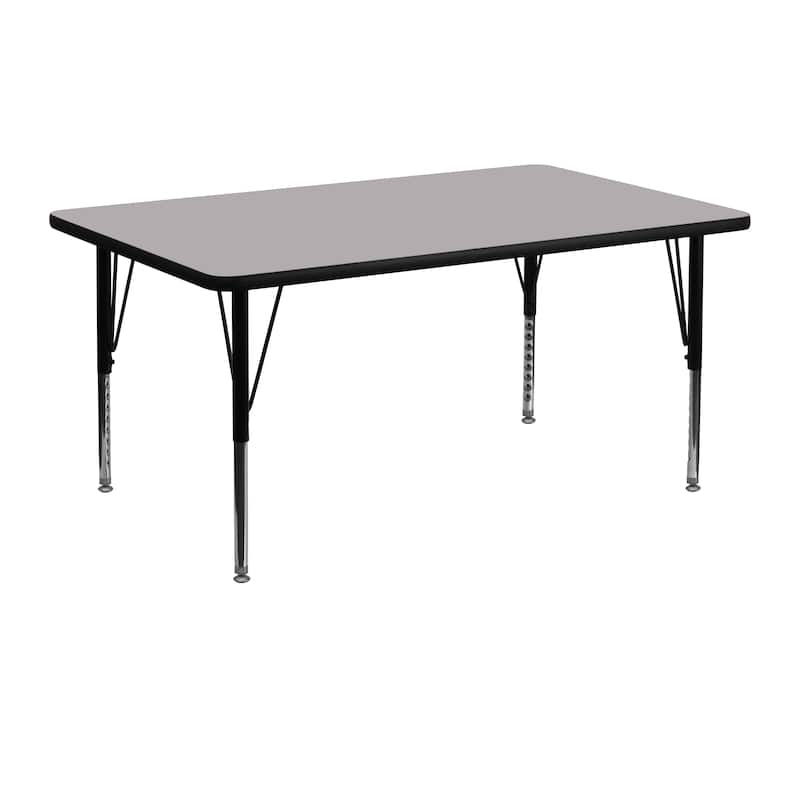 24''W x 48''L Thermal Laminate Activity Table - Adjustable Short Legs ...