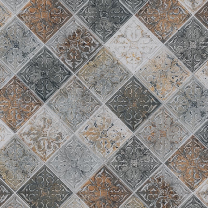 Merola Tile Antigua Lis Mix 13" x 13" Porcelain Wall Tile