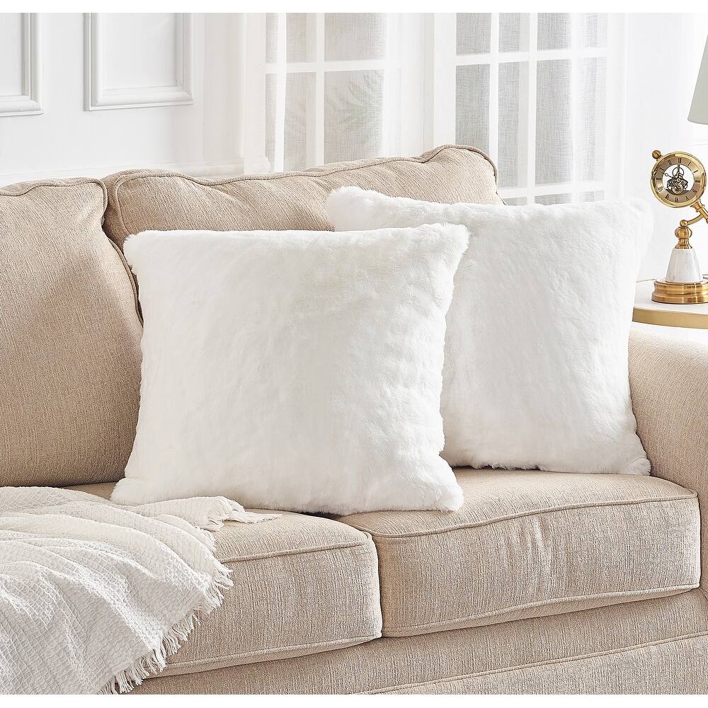Serenta Heavy Fauxfur Pillow Shell 2 PC Set, 20''x20''