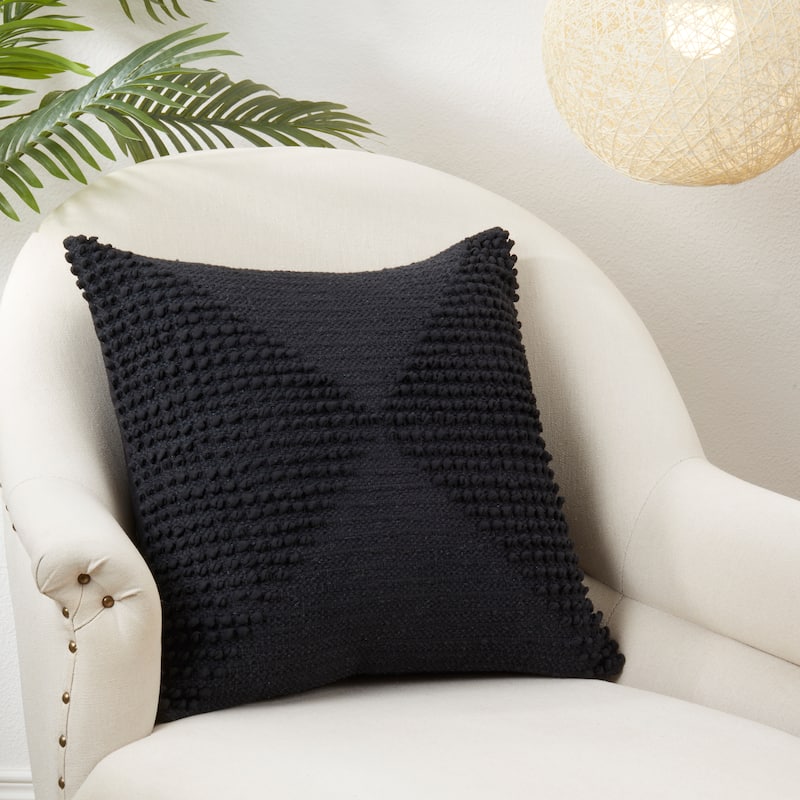 Textured Woven Diamond Throw Pillow