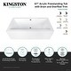 preview thumbnail 6 of 25, Kingston Brass 67-Inch Acrylic Rectangular Double Ended Freestanding Tub