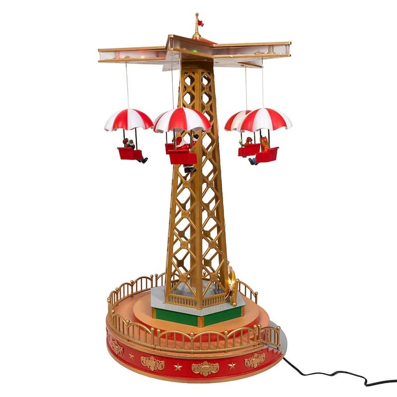 Kurt Adler LED Lighted Musical Santa Balloon Drop Table Piece