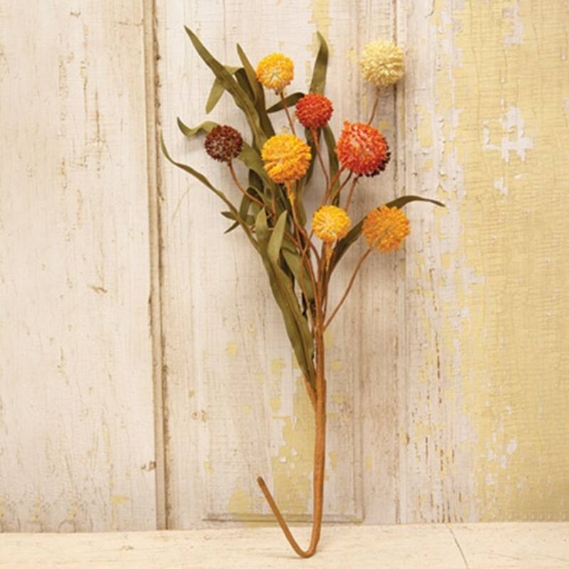 Fall Mix Thistle Berries and Leaves Spray 20 Inch Floral Stem - 6" x 1.50" x 20"