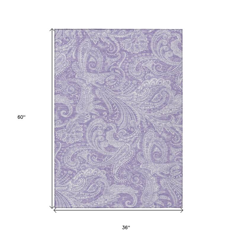 HomeRoots Paisley Transitional Rectangle Outdoor Rug