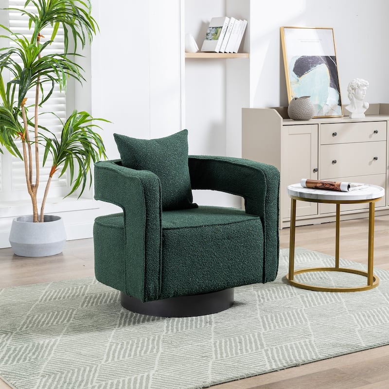Swivel Accent Sofa Chair For Nursery, Club Chair Leisure Arm Chair For Lounge - Green