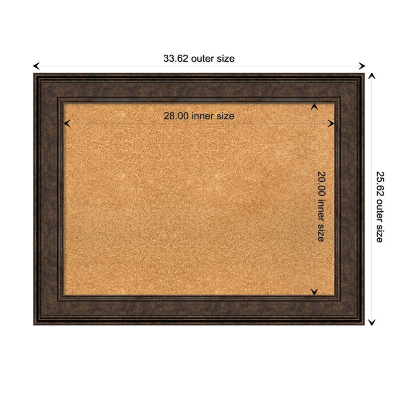 Ridge Framed Cork Bulletin Memo Board
