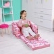 preview thumbnail 10 of 16, Qaba Kids Fold-Out Couch/Chair Lounger with Space-Themed Washable Fabric & Removable Cushion for 3-6 Years Old Pink