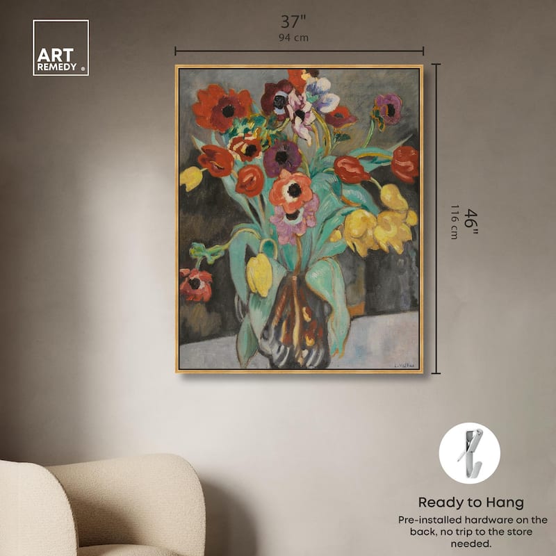 Valtat Anemones Tulipes Canvas by Art Remedy