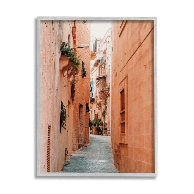 Stupell Urban Alley Path Photography Framed Giclee Art by Krista Broadway - 16 x 20 - Grey