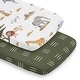 preview thumbnail 1 of 4, Sweet Jojo Designs Jungle Animals Boy Girl Gender Neutral 2 Pack Baby Bassinet Fitted Sheets Boho Safari Animal Elephant Giraffe