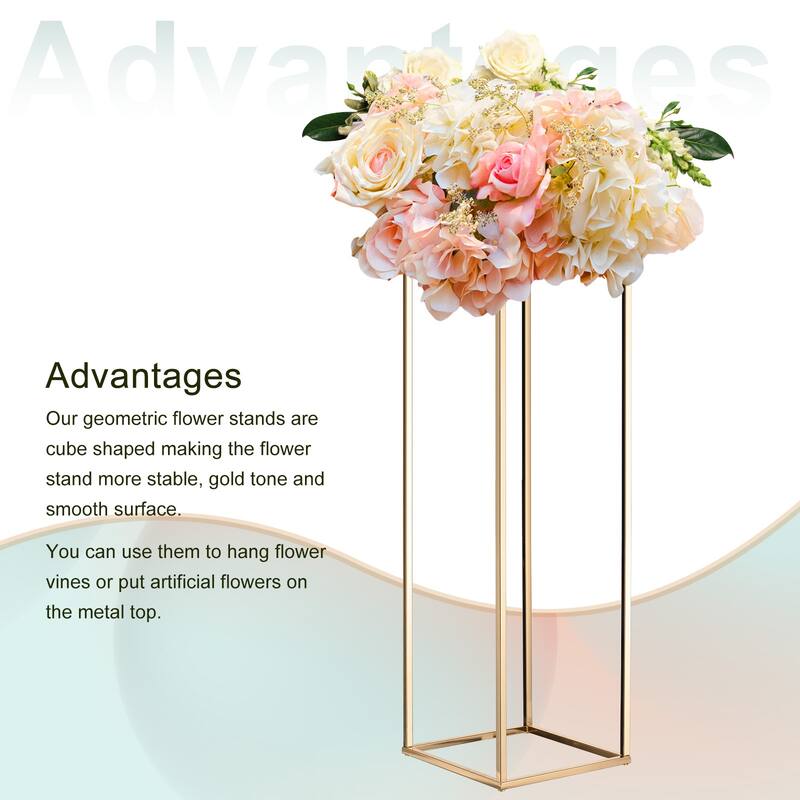 Wedding Flower Stand Vase Column 15.7, 23.6, 31.5 Inch Rack 1 Set - 15.7/23.6/31.5 Inch