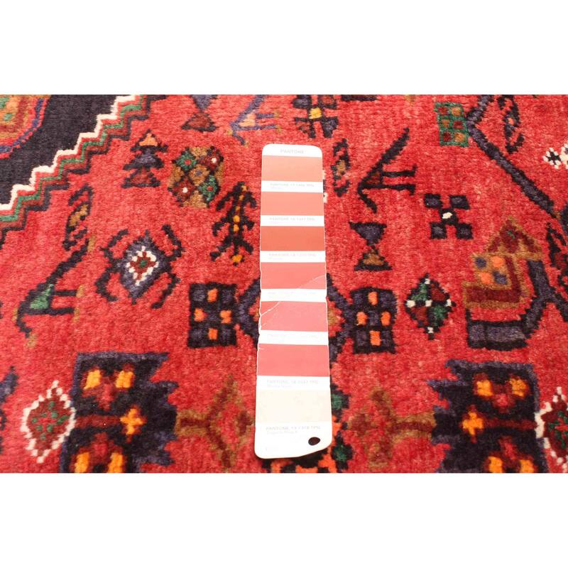 ECARPETGALLERY Hand-knotted Andelz Red Wool Rug - 4'8 x 6'11