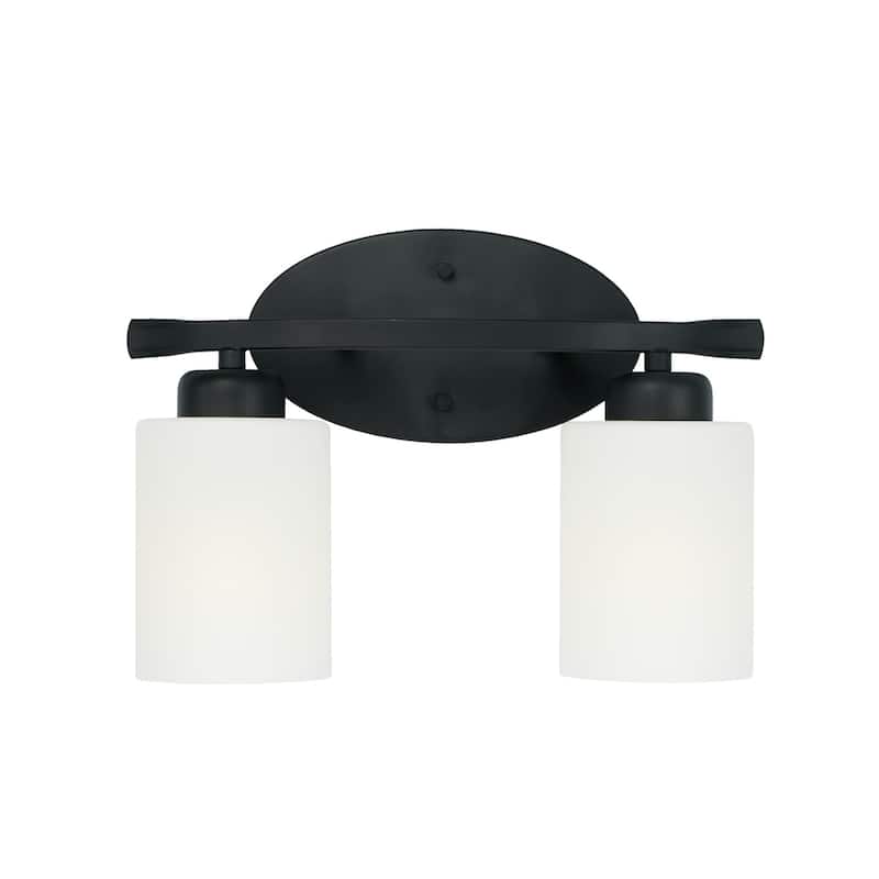 Dixon 13-inch 2-light Bath/ Vanity Fixture w/ Soft White Glass