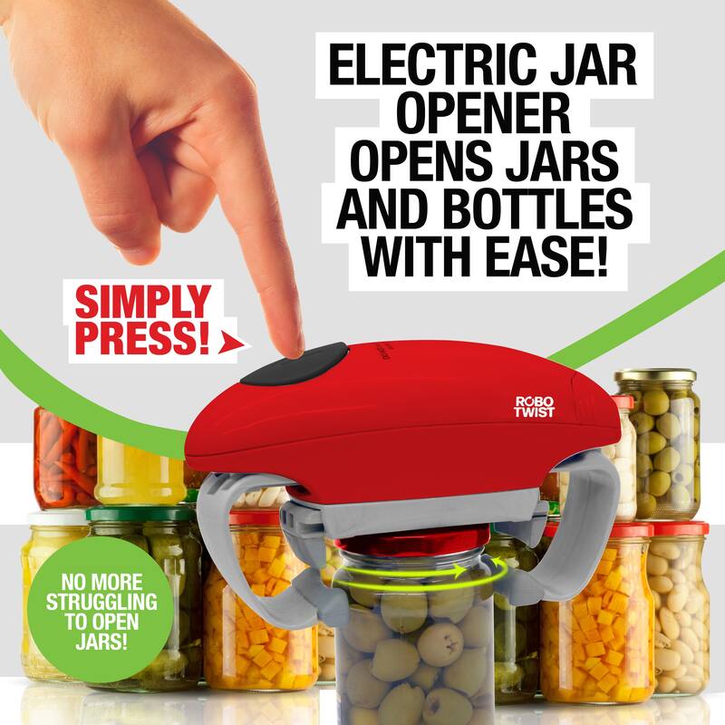 Robo Twist Electric Jar Opener Automatic Hands-Free Kitchen Gadget