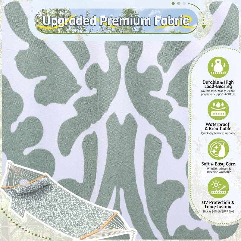 EROMMY Modern Portable Hammock, Hand-Woven Ropes, Anti-Tipping Design for Backyards, Beaches & Campsites