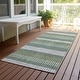 preview thumbnail 142 of 149, Machine Washable Indoor/ Outdoor Cabana Stripe Chantille Rug Basil - 2'3" x 7'6"