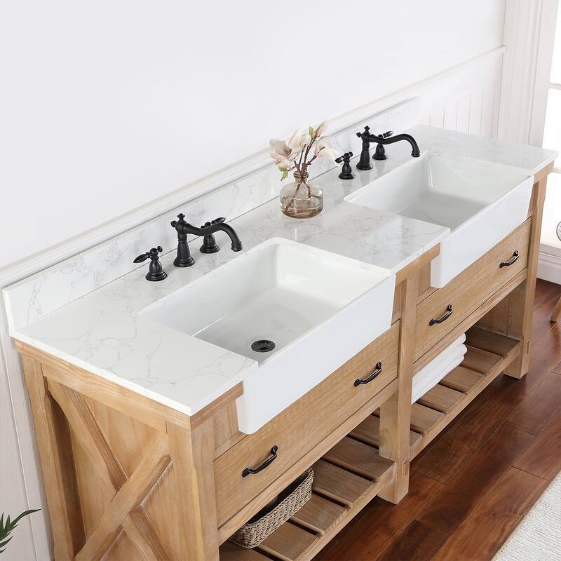 Villareal Bath Vanity with Composite Stone Top without Mirror
