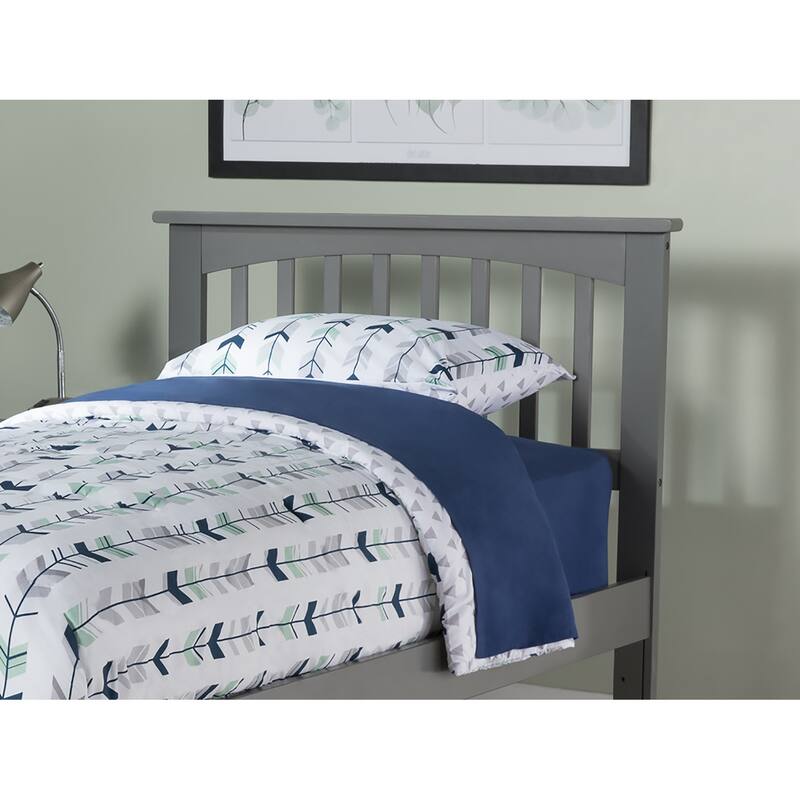 AFI Mission Headboard with Attachable Charger - Grey - Twin