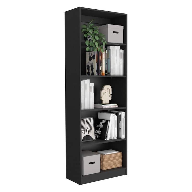 Misani 4-Piece Living Room Set with Sutton Slim Bookcase, Sutton 4-Shelf Bookcase and Sutton 2-Door Bookcase