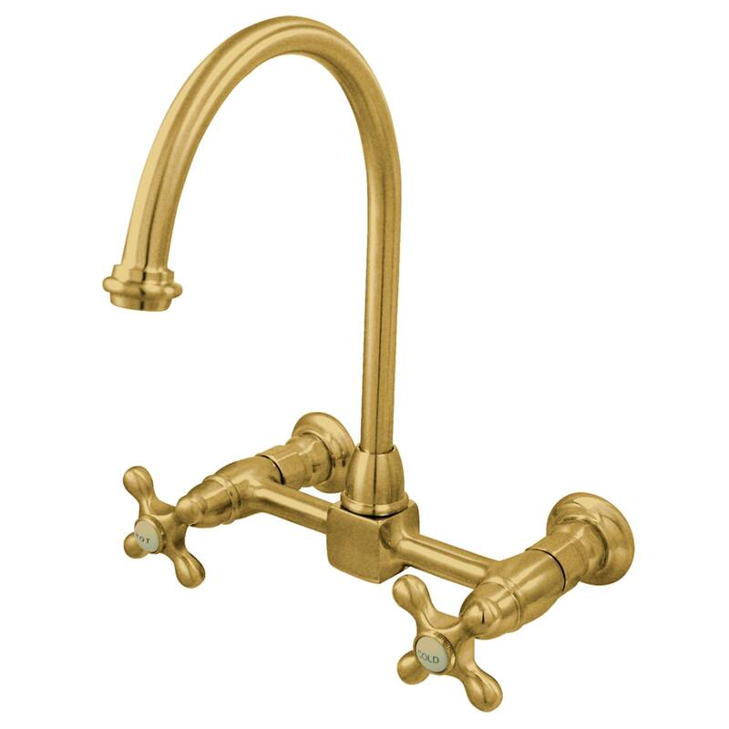 Kingston Brass Restoration Wall Mount Bridge Kitchen Faucet