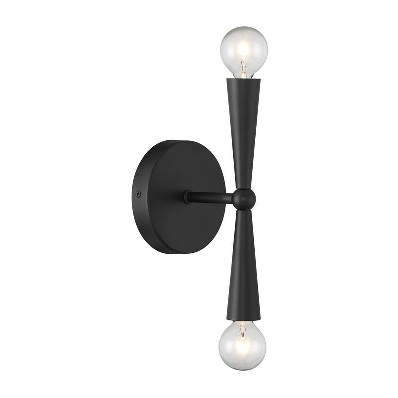 Bellevue SHWS28207 Meridian 2 Light 10" Tall Bathroom Sconce - Matte Black