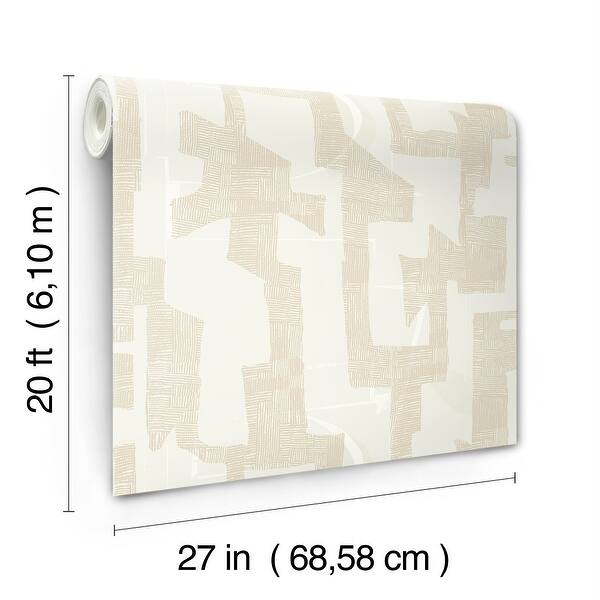 Nikki Chu Tribe Caramel Cream Premium Peel and Stick Wallpaper