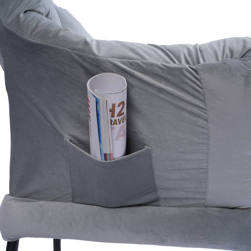 Modern Single Lazy Sofa Chair,Steel Frame Accent Chair for Living Room