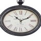 preview thumbnail 4 of 4, Cream Metal Pocket Watch Style Decorative Wall Clock (Set of 2)