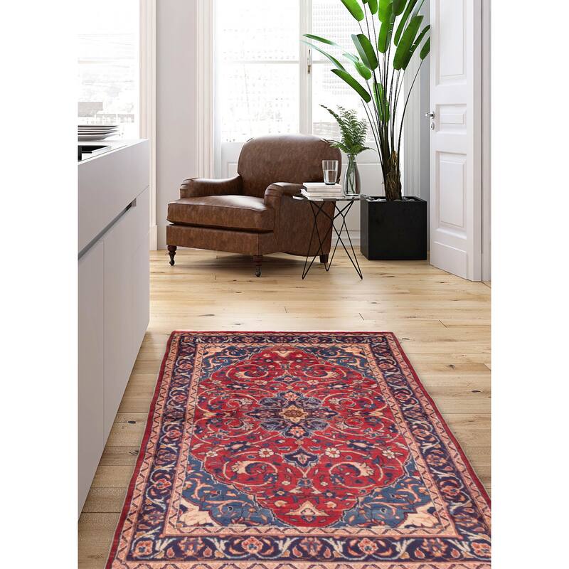 ECARPETGALLERY Hand-knotted Andelz Red Wool Rug - 4'1 x 6'8