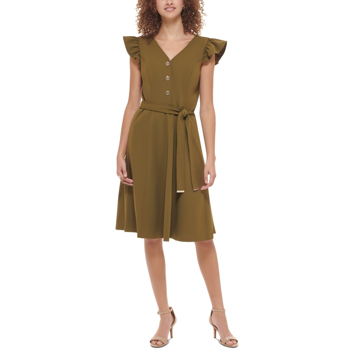 green emerald velvet dress Tommy Hilfiger Women's Dresses, Black, 10 at Amazon Women's Clothing store main image 1