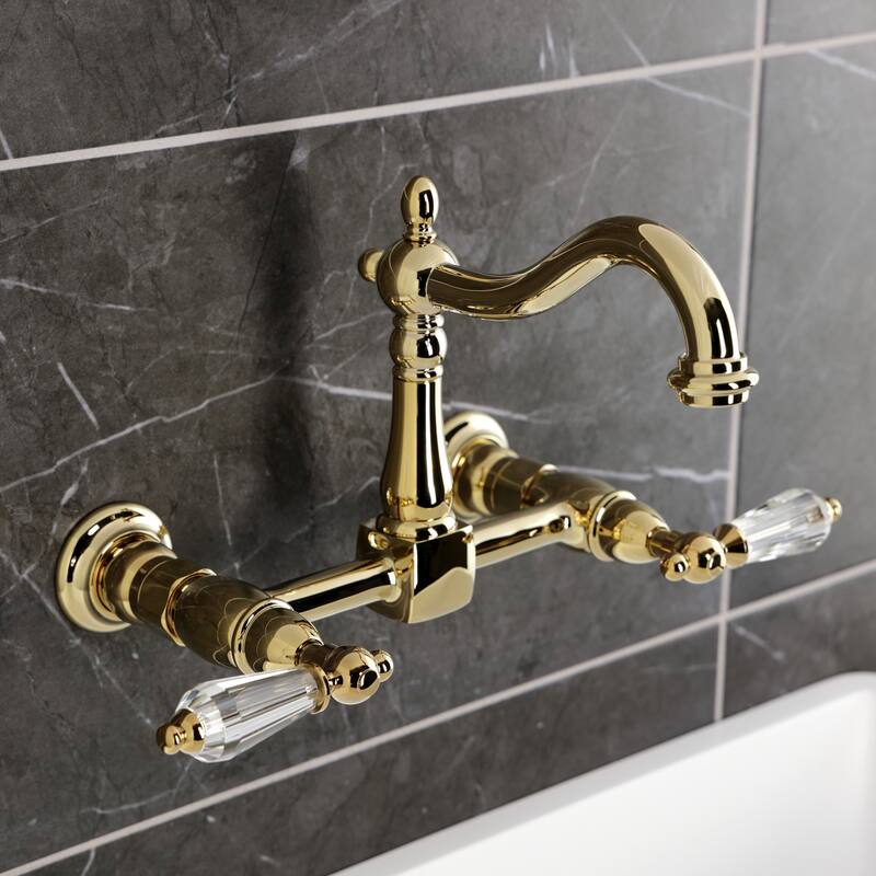 Willshire Two-Handle 2-Hole Wall Mount Bridge Kitchen Faucet