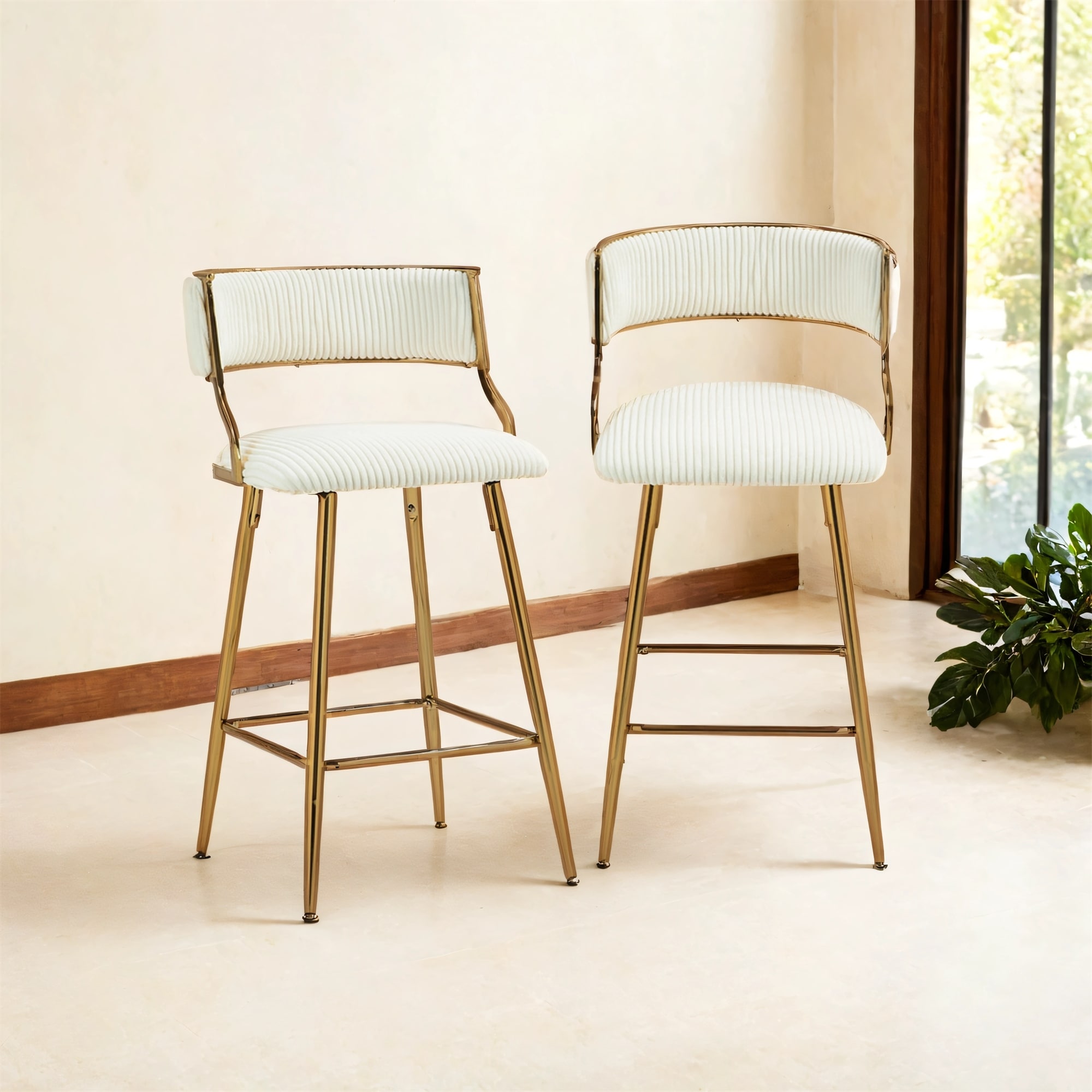 Set of 2 26" Counter-Height Bar Stools