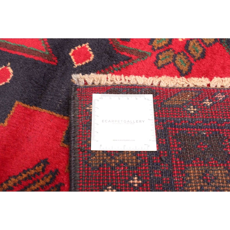 ECARPETGALLERY Hand-knotted Teimani Red Wool Rug - 3'9 x 6'8