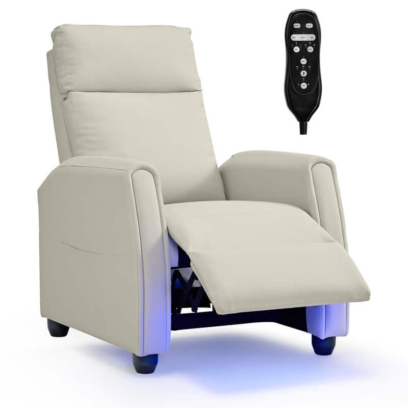 Andrea Recliner Chair with LED Lights, Heating & Massage