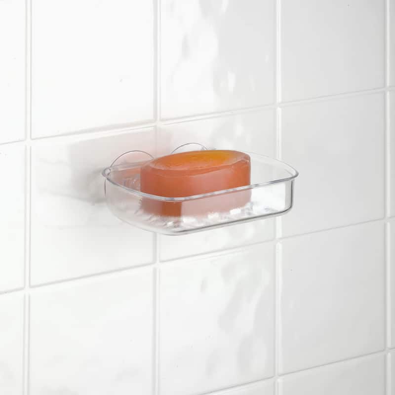 Bath Bliss Clear Plastic Soap Dish - 5"x3.75"x1"