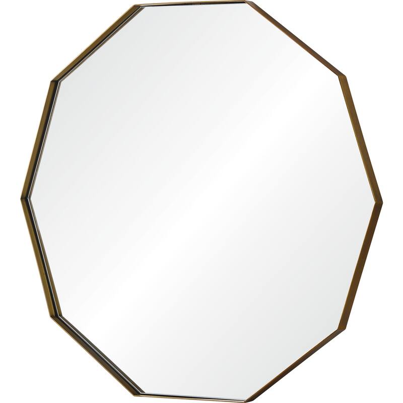 Renwil Cruz 40" Tall Irregular Wall Mirror, Yellow