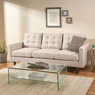 Adderbury Contemporary 3-seat Tufted Fabric Sofa by Christopher Knight Home