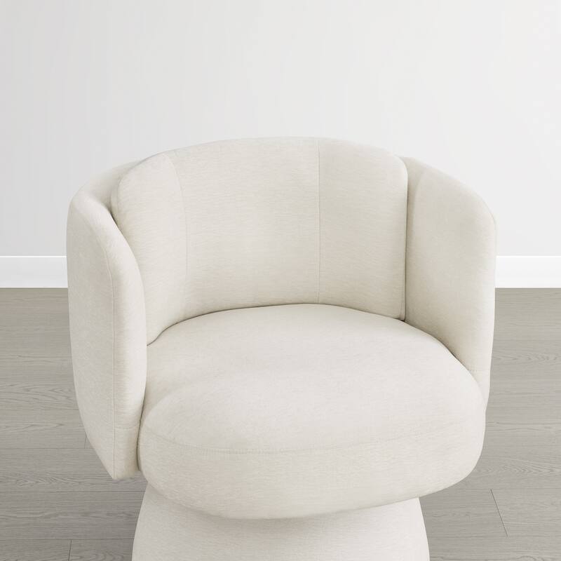 Spruce & Spring Modern Swivel Barrel Accent Chair for Living Room, Bedroom & Nursery