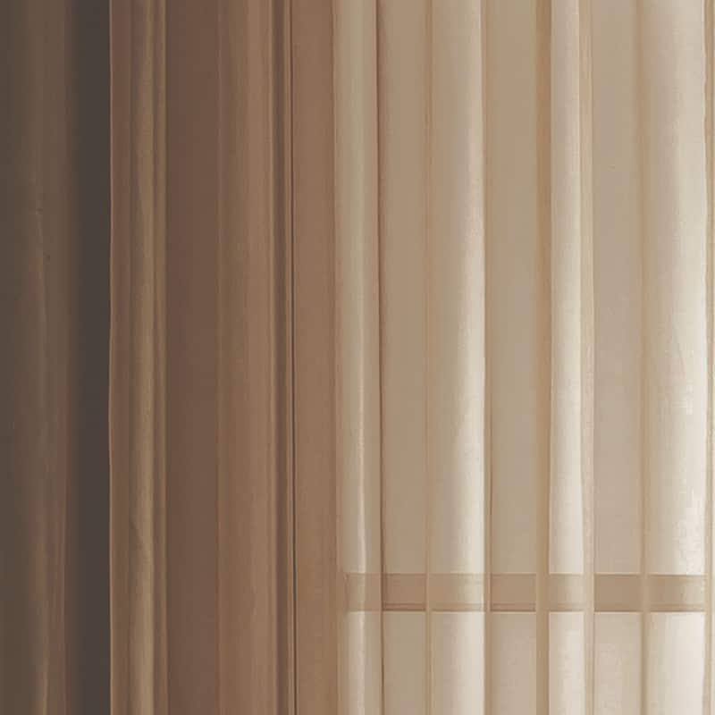 Window Elements Diamond Sheer Voile Extra Wide Curtains (Set of 2)