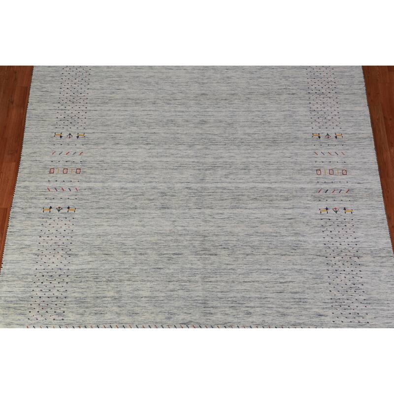 Gabbeh Indian Area Rug Handmade Living Room Wool Carpet - 7'11" x 9'10"