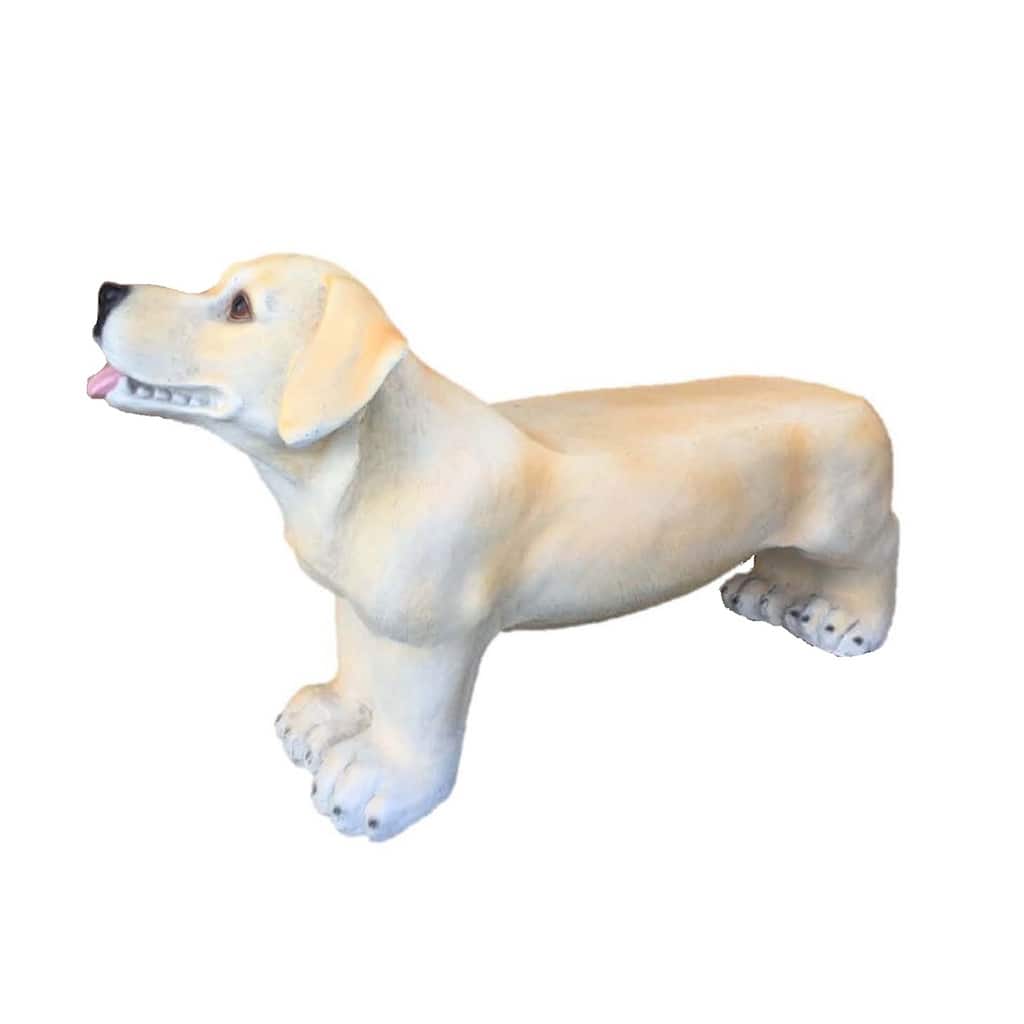 32" Yellow Labrador Bench