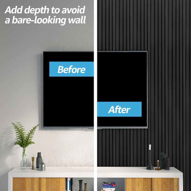 Slat Wall Panels, WPC 3D Wall Paneling For Interior Wall Decor, TV Background