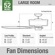 preview thumbnail 10 of 19, Hunter 52" Newsome Ceiling Fan with Pull Chain - Traditional - Casual