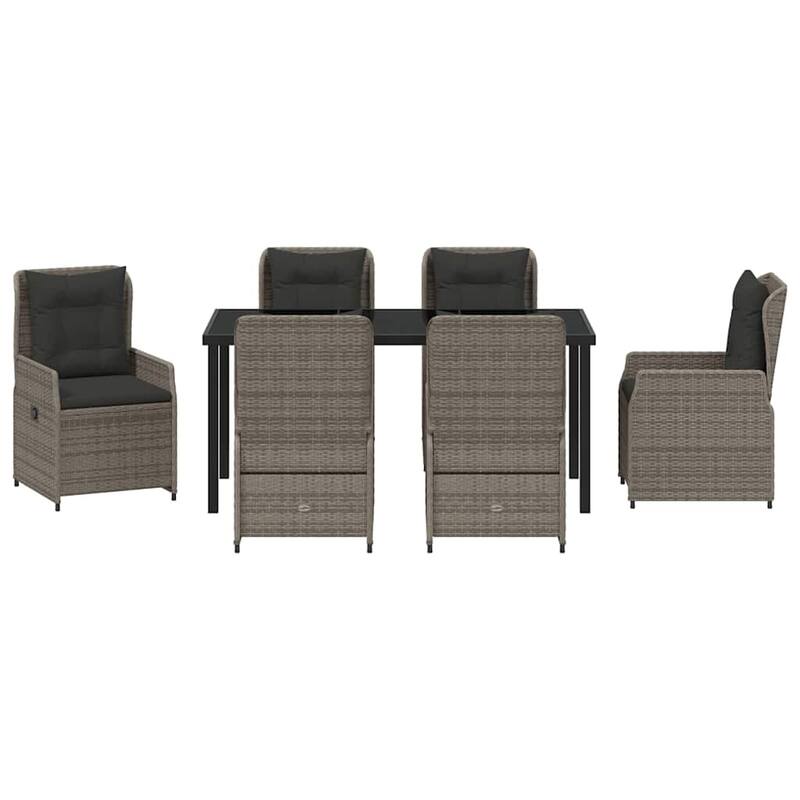 vidaXL Garden Dining Set Poly Rattan