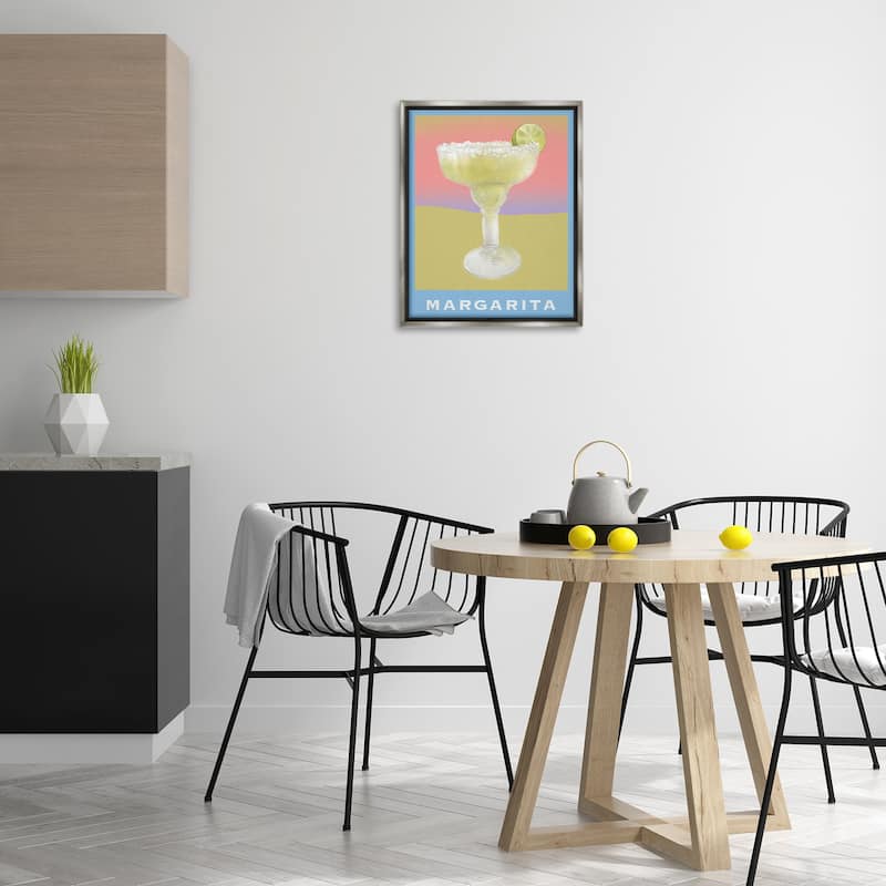 Stupell Margarita over Faded Gradient Framed Floater Canvas Wall Art Design By Matthew Piotrowicz