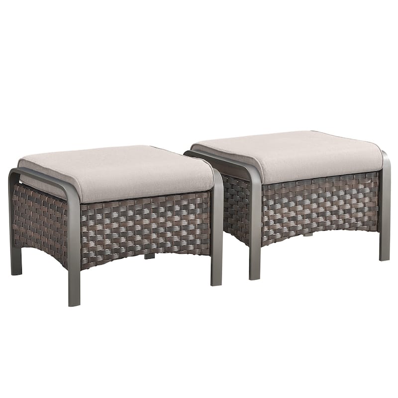 Pocassy Patio Ottomans Outdoor Furniture Ottoman