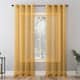 No. 918 Emily Voile Sheer Grommet Curtain Panel- Single Panel - 59x84 - Curry Yellow