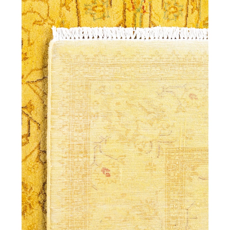 Overdyed One-of-a-Kind Hand-Knotted Area Rug - Yellow - 4' 3" x 9' 10"